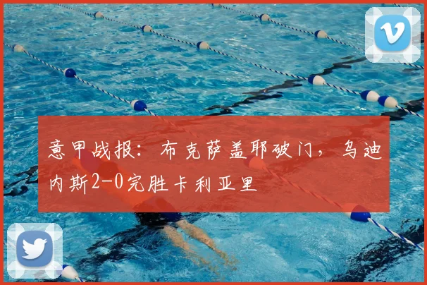 意甲战报：布克萨盖耶破门，乌迪内斯2-0完胜卡利亚里